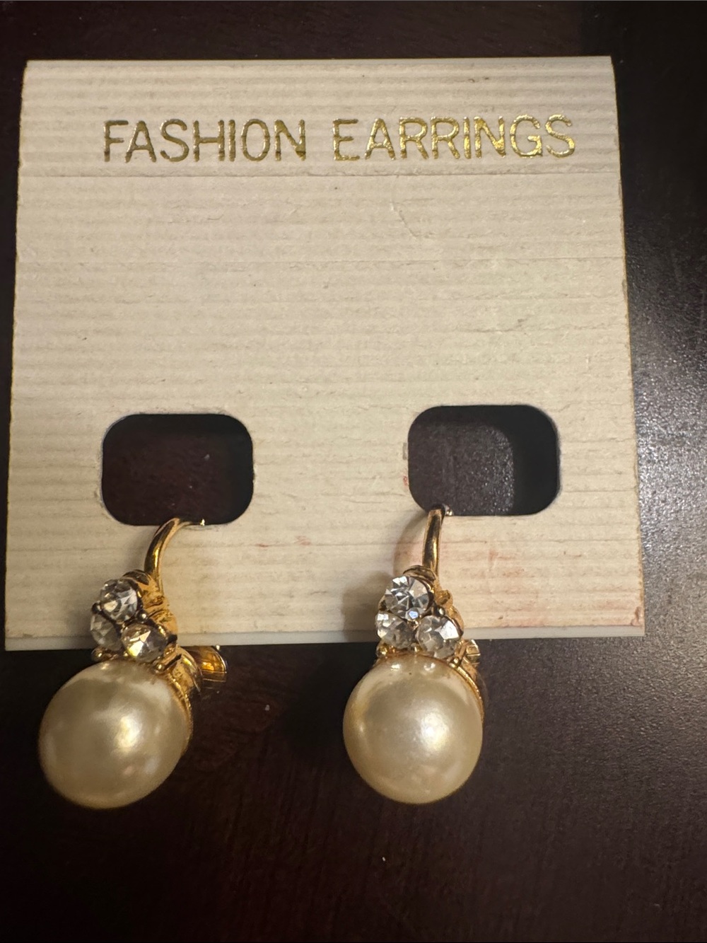 Pearl clip on fashion earrings